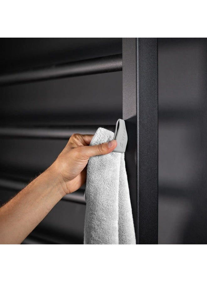STRYVE Gym Towell+Pro Bright White (105 x 42.5 cm), Sports Towel with Magnetic Clip and Non-Slip - Image 4
