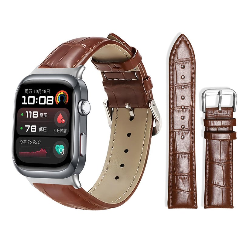 erorex For Huawei Watch D2 22Mm Bamboo Texture Pin Buckle Leather Watch Band(Dark Brown) - Image 1