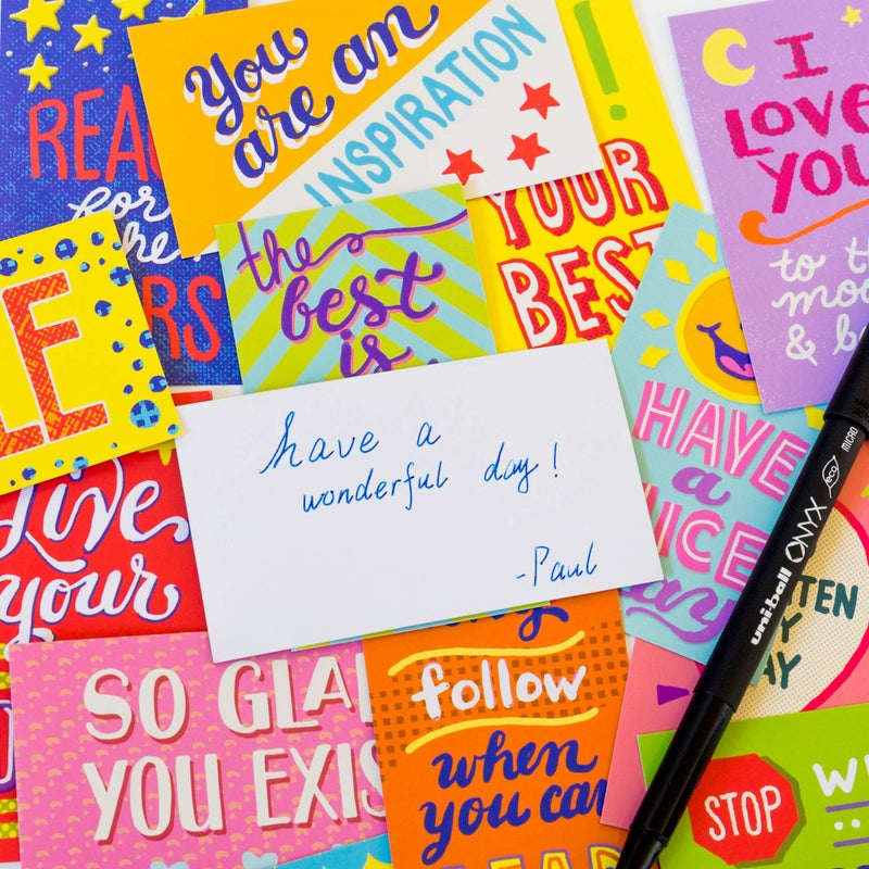 Youngever 300 Pack Motivational Quote Cards, 100 Unique Inspirational Designs Cards, Business Card Sized Encouragement Cards, Gifts for Employees, Thinking of You Gifts, Appreciation Cards - Image 3