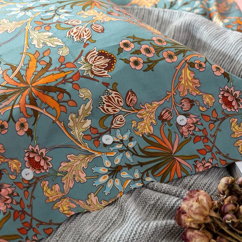 Mixinni Soft Cotton Vintage Floral Pattern 2 Piece Queen Size Pillow Cases 20 X 26 Inches Set Of 2 (Full/Queen  3902-Pillowcases) - Image 4