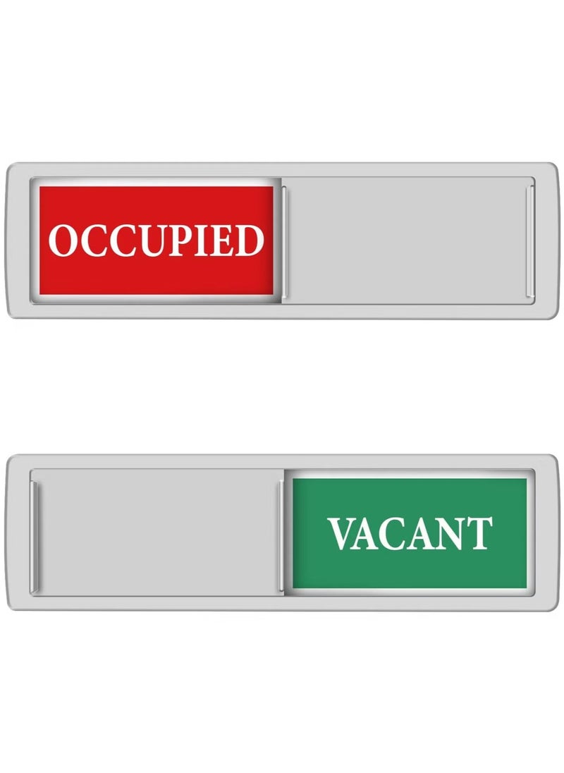OMEVE Privacy Sign - Vacant Occupied Sign for Home Bathroom Office Restroom Conference Hotel Hospital, Silver  - Image 1