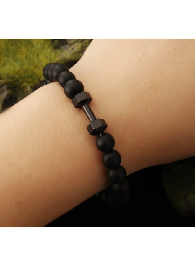 OASIS-TH Bracelet Dumbbell Bracelet Heavy Bracelet Weighted Bracelet Necklace Set for Men Gym Bracelet for Women Jewelry Gifts for Sports Lover - Image 2