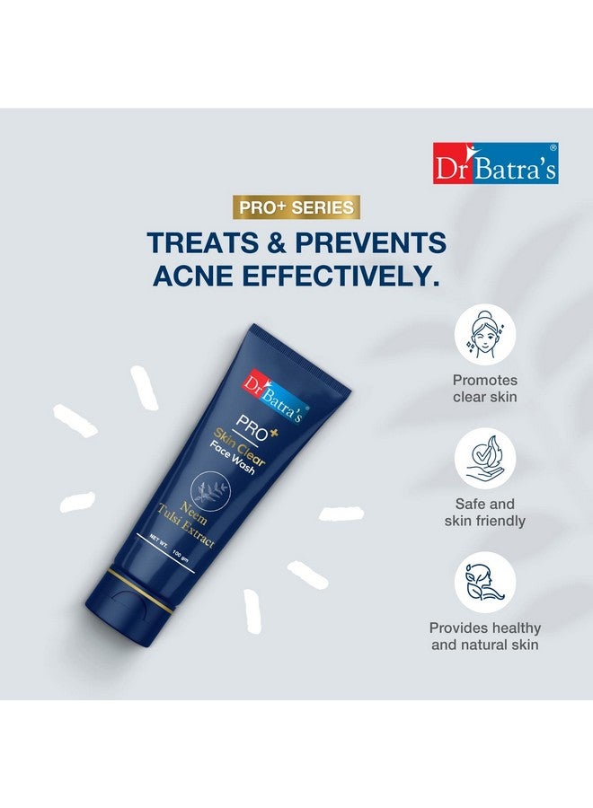 Dr Batra's Pro +Skin Clear Face Wash 100 Gm Enriched Withtulsineemaloe Vera Juice Gel Extracts Antibacterialhealthy Skin Sulphate Silicone & Soap Free Face Wash For Clear Skin 100G - Image 5