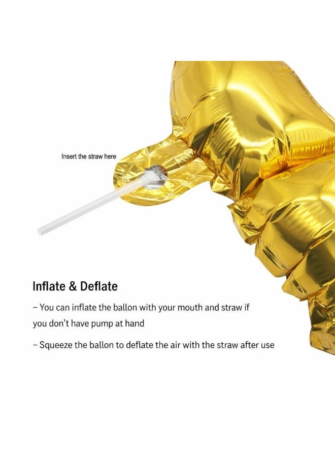 Gold Foil "Ramadan Mubarak" Balloon Set with Crescent Moon & Star - Ramadan Decoration - Image 3