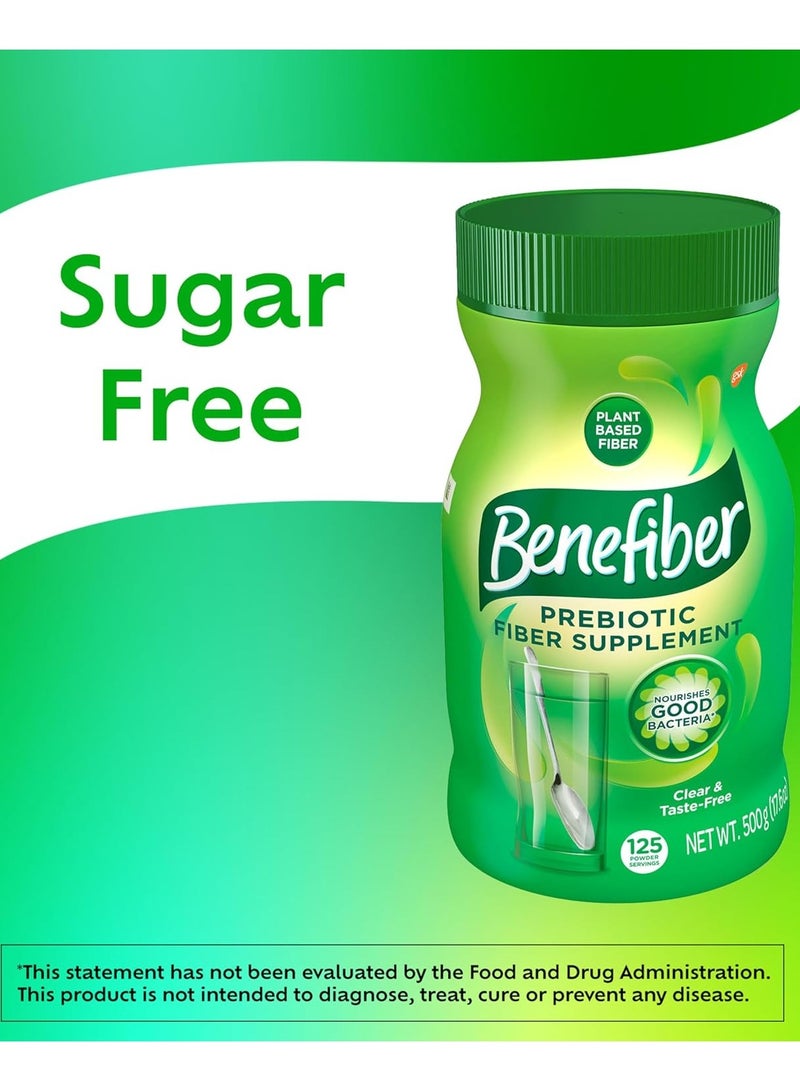 Benefiber Daily Prebiotic Fiber Supplement Powder for Digestive Health, Unflavored - 125 Servings (17.6 Ounces) - Image 1