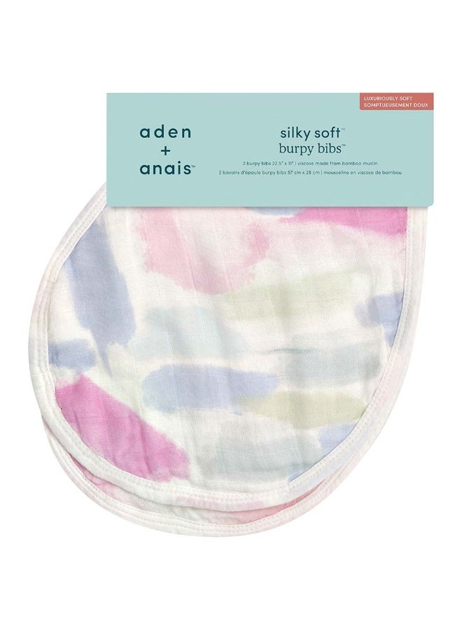 aden + anais Silky Soft Burpy Bib  Pack of 2  Florentine - Image 1