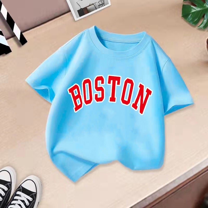 Children'S Trendy Cotton T-Shirts For Summer, Boys And Girls Short-Sleeve 2026 New Korean Style Cartoon Print Children'S Clothing Trend - Image 1
