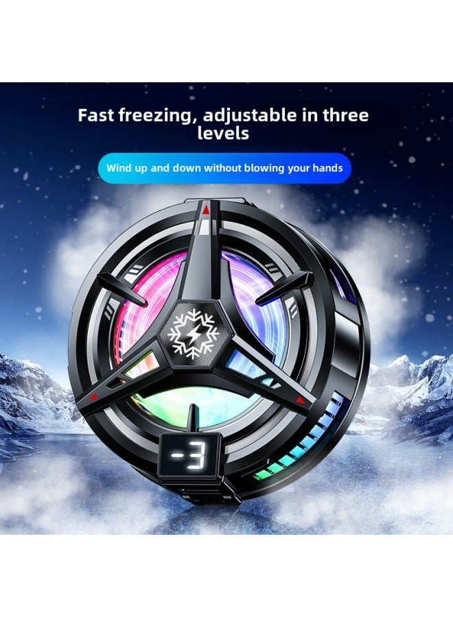 2025 Icing Radiator Can Turn Off The Lights Mute Thin Semiconductor Cooling Electric Competition Live Artifact Advantage Rush-Color:Al17 【icing + Second Gear Adjustment Back Clip】 - Image 3