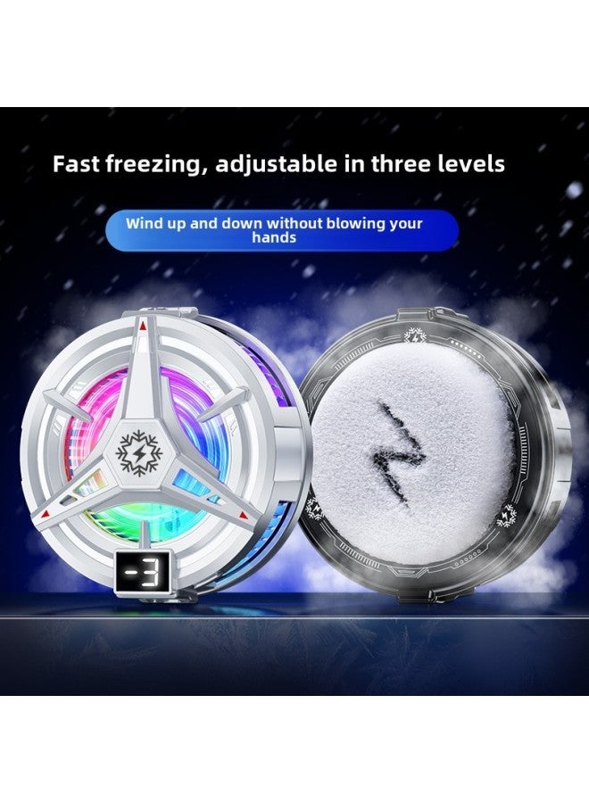 2025 Icing Radiator Can Turn Off The Lights Mute Thin Semiconductor Cooling Electric Competition Live Artifact Advantage Rush-Color:Al17 【icing + Second Gear Adjustment Back Clip】 - Image 2