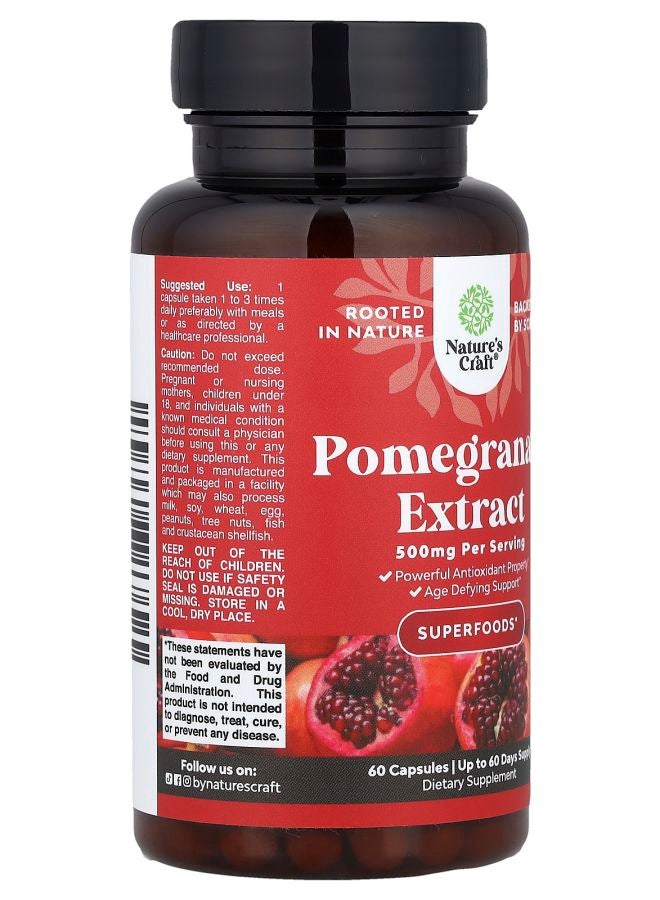Nature's Craft مستخلص الرمان 500 ملغ 60 كبسولة - Image 2