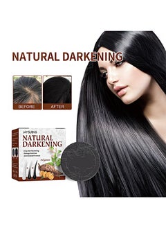 Jaysuing 100g Natural Darkening Shampoo Bar,Black Soap for Gray Hair，Hair Darkening Shampoo Bar，Gray Reverse Bar Soap for Men Women（2 PCS）  - Image 2