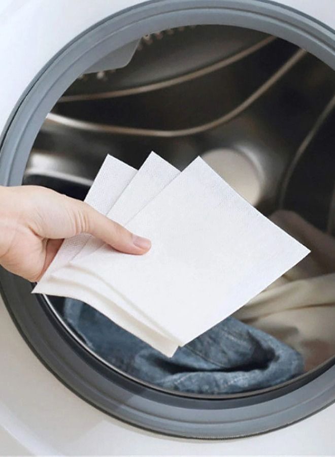 Generic 15 Pieces of colored laundry sheets for washing absorbing and picking up color Anti-dyeing Preserves the original colors of the clothes and prevents color mixing Distinctive laundry accessories  - Image 1