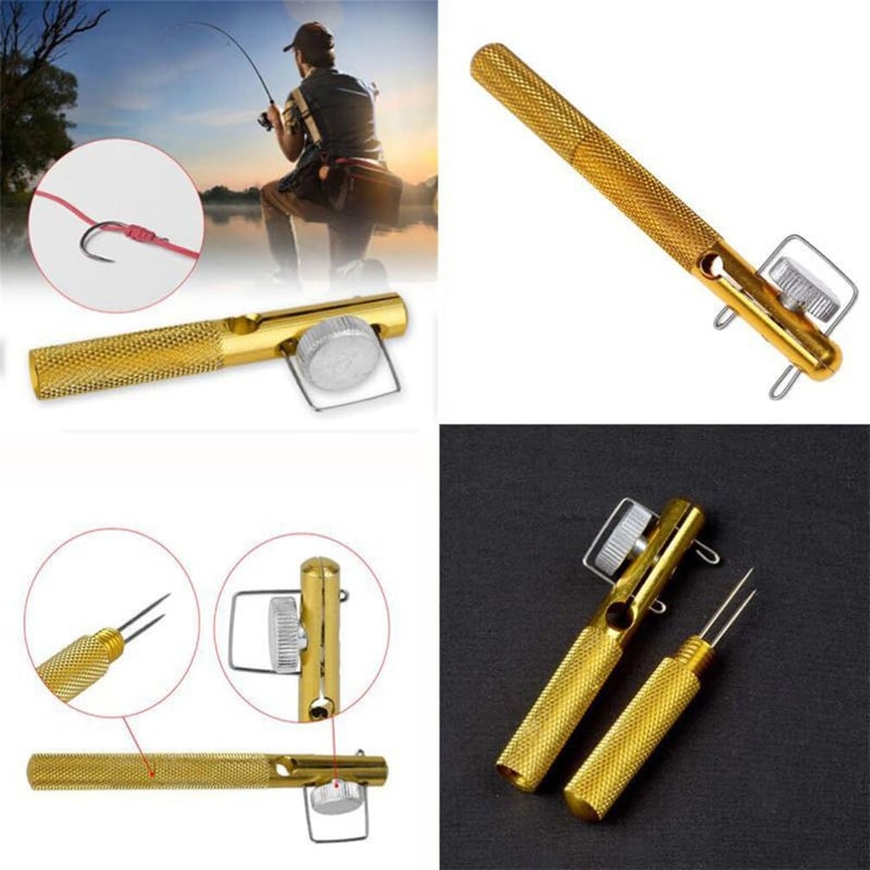 كلاراكو عقدة ربط الخيوط من كلاركو، أدوات نحاسية، أداة يدوية لصيد الأسماك باستخدام عقدة، جهاز ربط يدوي، لون يدوي، أدوات ربط يدوية، ملحقات ربط، لوازم عقد سريعة، أداة ذباب معدنية - Image 3