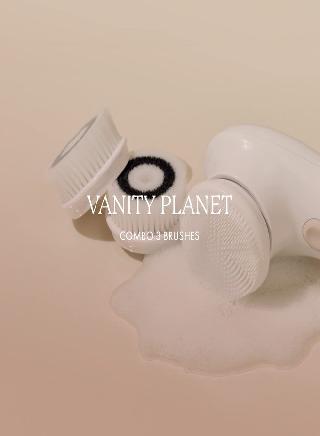 Vanity Planet Raedia & Ultimate Skin Spa Combo 3 Brushes - Designed for Raedia, Glowspin, & Ultimate Skin Spa System to Ensure Effective Cleansing and Exfoliating - Image 2