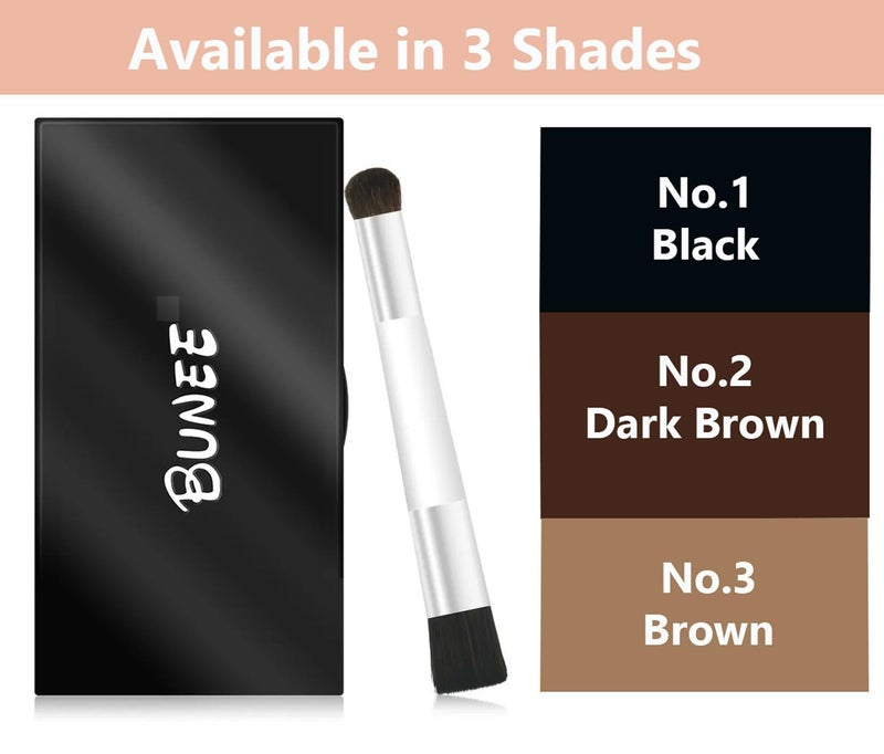 BUNEE Root Touch Up 6g Black Instantly Cover Grey Hairs Waterproof Sweatproof Root Cover Up for Women Men touch up highlights Conceals Hair Loss Thin Hair Shadow Powder - Image 4
