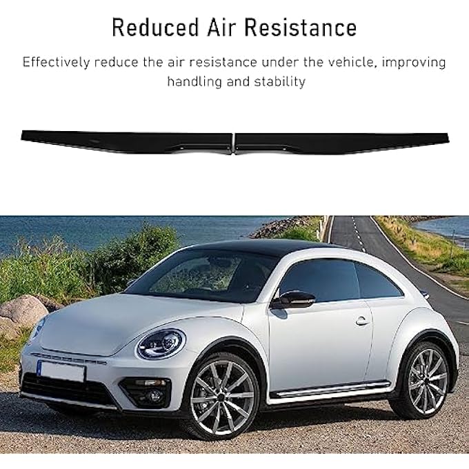 rayihni 2Pcs Universal Glossy Black Side Skirt Spoiler Reduce Air Resistances For Cars - Image 4