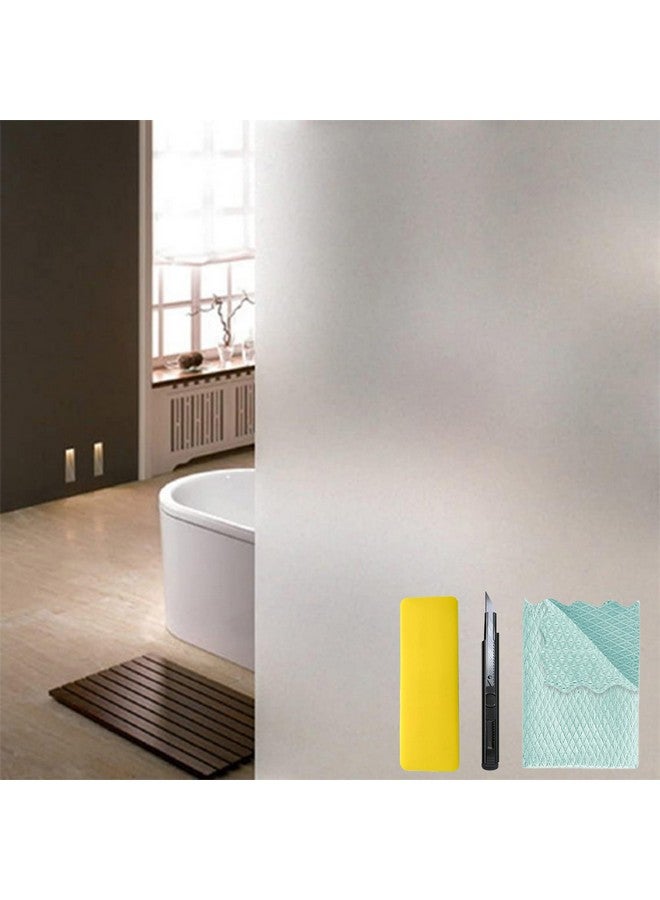 Niviy Niviy Etched Privacy Window Film 78.7"x24 Inch Frosted Glass Static Cling Non Adhesive Window Frosting Film for Bathroom Home Office  - Image 1