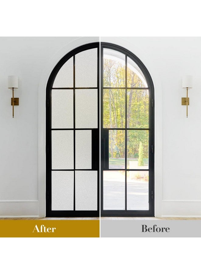 Niviy Niviy Etched Privacy Window Film 78.7"x24 Inch Frosted Glass Static Cling Non Adhesive Window Frosting Film for Bathroom Home Office  - Image 4