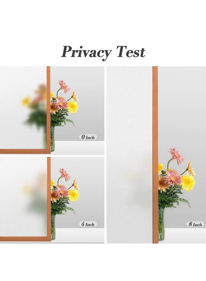 Niviy Niviy Etched Privacy Window Film 78.7"x24 Inch Frosted Glass Static Cling Non Adhesive Window Frosting Film for Bathroom Home Office  - Image 5