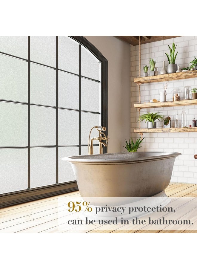 Niviy Niviy Etched Privacy Window Film 78.7"x24 Inch Frosted Glass Static Cling Non Adhesive Window Frosting Film for Bathroom Home Office  - Image 2