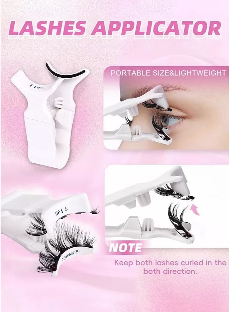 mierting 3PCS Magnetic Eyelashes Full Eyes Reusable Eyelashes with Applicator No Glue Needed Eyelashes Natural Look Lash Clusters Kit Easy to Wear and Remove CT04-7 - Image 2