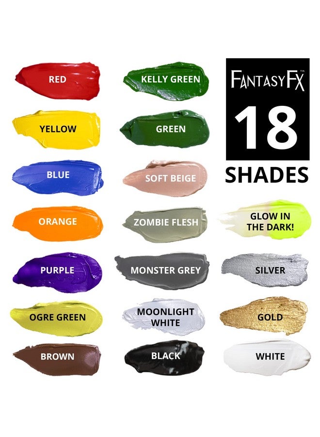 mehron Makeup Fantasy Fx Cream Makeup | Water Based Halloween Makeup | Green Face Paint & Body Paint For Adults 1 Fl Oz (30Ml) (Green) - Image 3