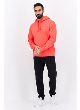Champion Men Sportswear Fit Long Sleeves Outdoor Hooded Sweatshirt, Red  - Image 4