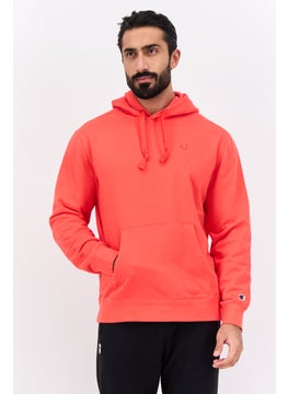 Champion Men Sportswear Fit Long Sleeves Outdoor Hooded Sweatshirt, Red  - Image 1