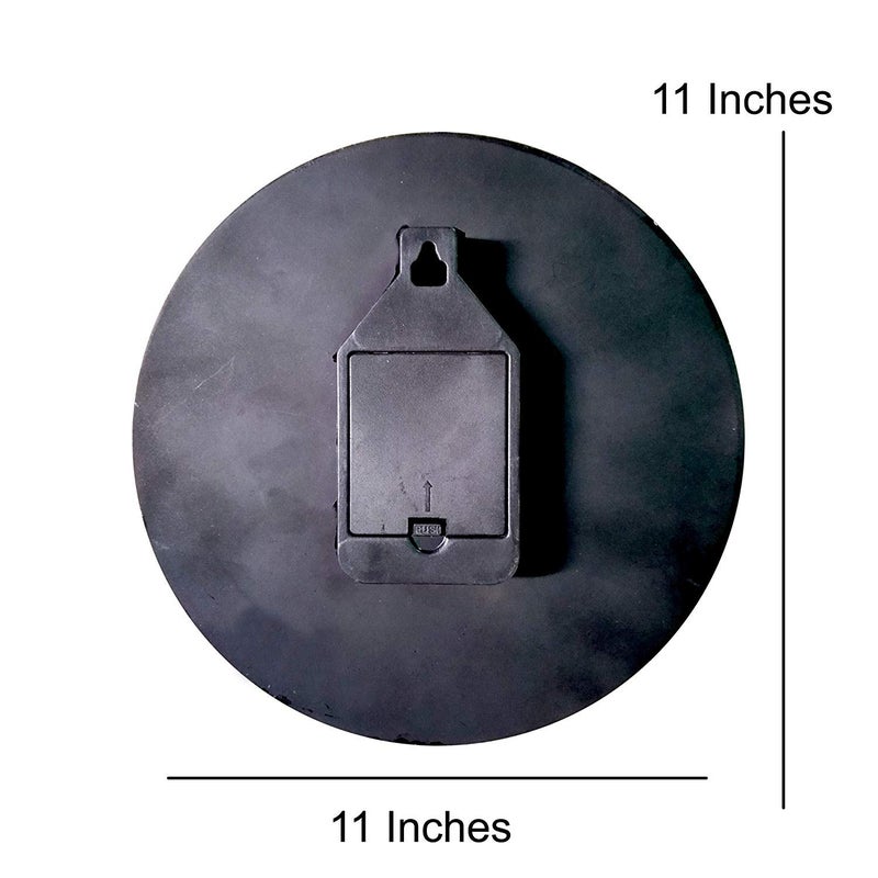 KARTIK ساعة حائط كارتك مصممة بطباعة اللورد غانيشا، ساعة حائط خشبية دائرية بدون زجاج لمنزلك/غرفة المعيشة/غرفة النوم/المطبخ والمكتب (متعددة الألوان، 11X11 بوصة) - Image 3