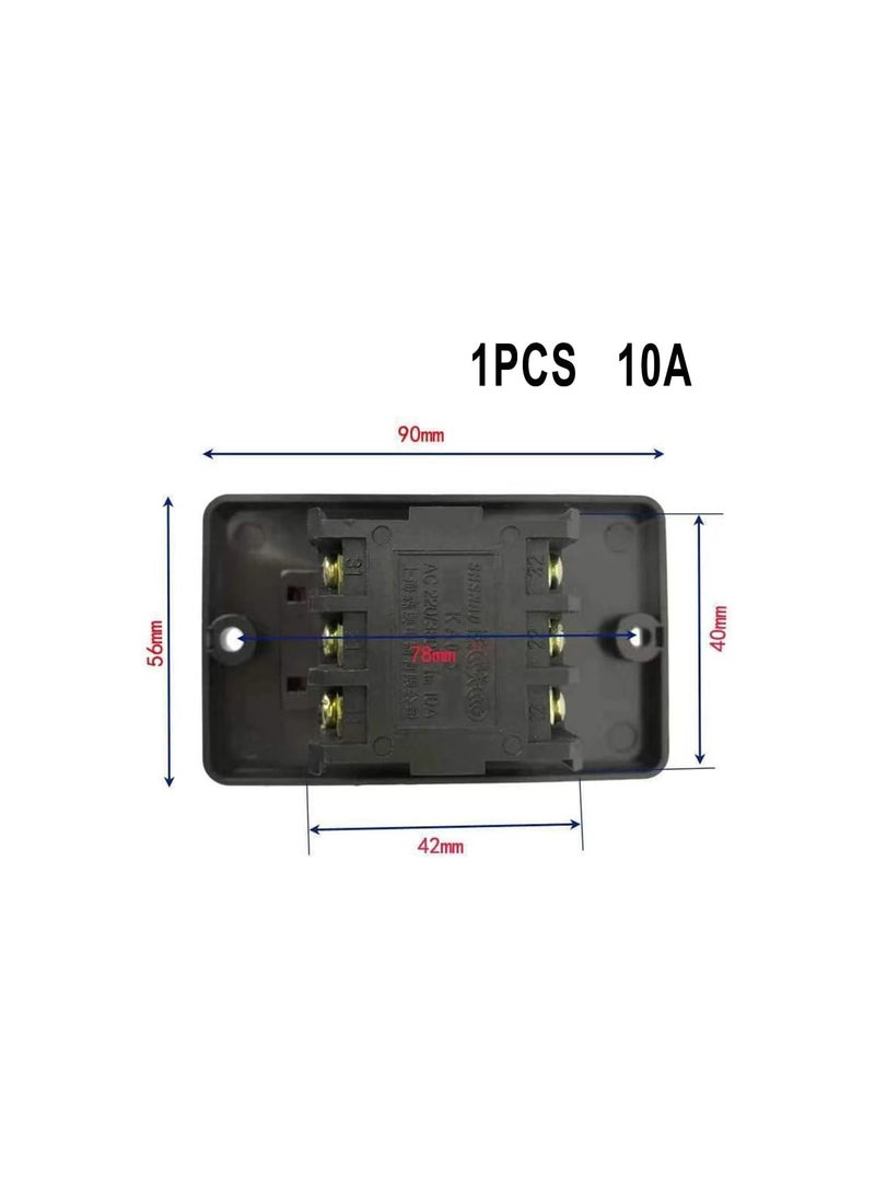 Waterproof Push Button Switch Motor ON/Off Start Stop Switch Self-Locking Shut Off Switch 10A AC 220V/380V KAO-5M