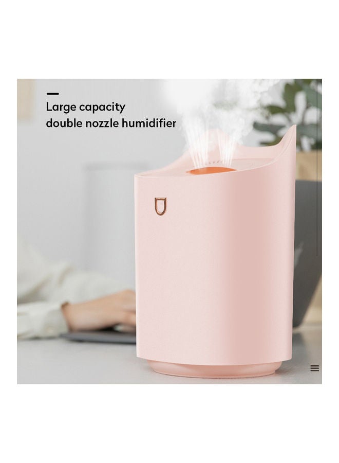 موزع زيوت عطرية سعة 3 لترات مزود بفوهة مزدوجة مع جهاز ترطيب هواء يعمل بالموجات فوق الصوتية مزود بإضاءة LED وردي - Image 4