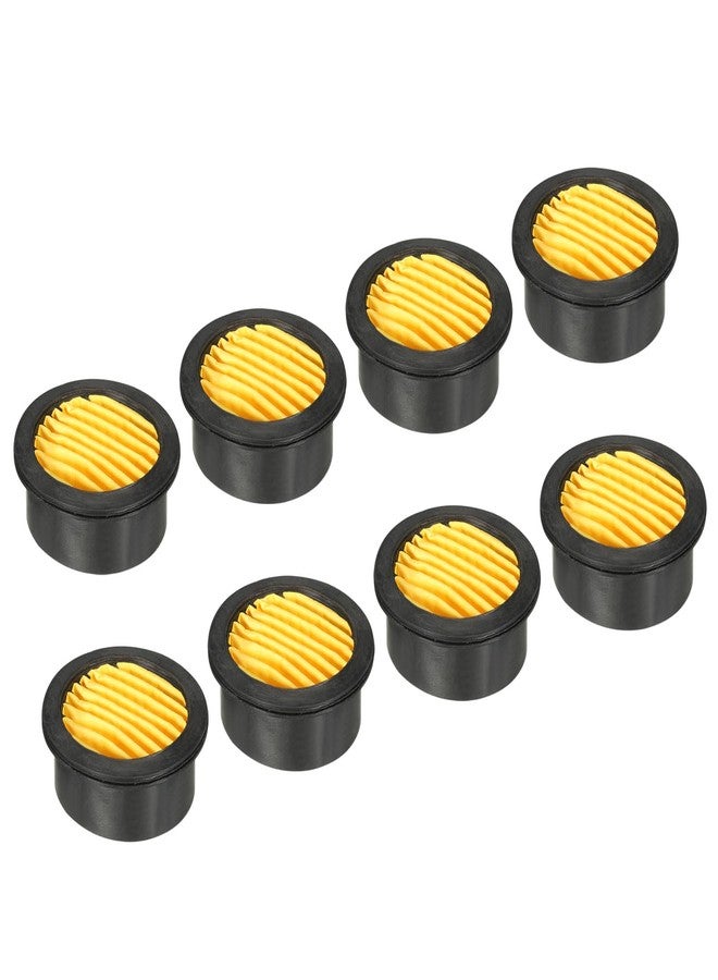 PATIKIL Air Compressor Filter, 8 Pack Noise Reduction Air Compressor Accessories for Generators, Blowers, Exhaust Ports, Black, Yellow - Image 1