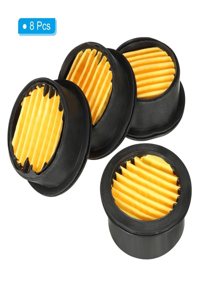 PATIKIL Air Compressor Filter, 8 Pack Noise Reduction Air Compressor Accessories for Generators, Blowers, Exhaust Ports, Black, Yellow - Image 3