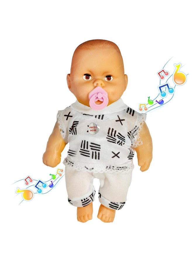 FunBlast Doll for Kids - Boy Doll for Kids, Musical Doll for Girls, Doll with Touch Sensors with Sound, Musical Doll for 3+ Year Old Boys & Girls, Boy Doll with Dress (White) - Image 1