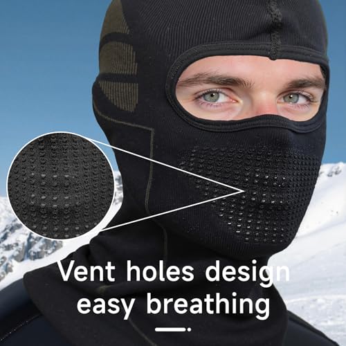 SPTSLFB Mech-Style Ski & Motorcycle Mask-Windproof Balaclava, Full Face with Vent Holes, Helmet-Friendly, Unisex for Skiing & Riding White/Gray - Image 3