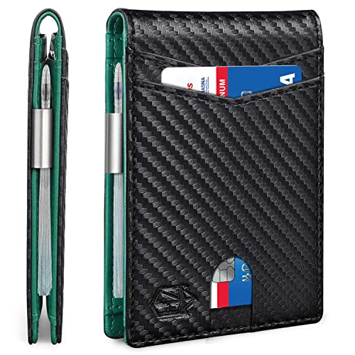 Zitahli Money Clip Wallets for Men,Slim Bifold Wallet 10-12 Cards, Mens Leather Wallet with ID Window,RFID Blocking Thin Minimalist Credit Card Holder,Gifts for Him - Image 1