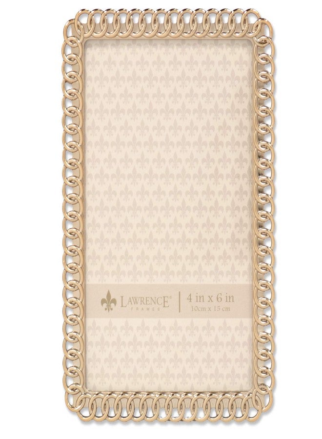 Lawrence Frames 4x6 Gold Metal Eternity Rings Picture Frame - Image 1