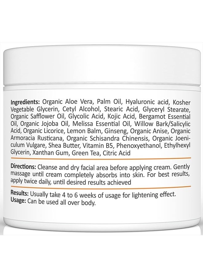 Pink Madison ® Radiance Cream. Anti Aging Skin Radiance Cream - Hyaluronic Acid, Kojic Acid, Green Tea. Best Night Day Moisturizing Cream. 4 Oz - Image 2