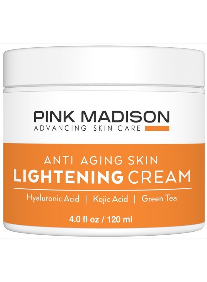 Pink Madison ® Radiance Cream. Anti Aging Skin Radiance Cream - Hyaluronic Acid, Kojic Acid, Green Tea. Best Night Day Moisturizing Cream. 4 Oz - Image 1