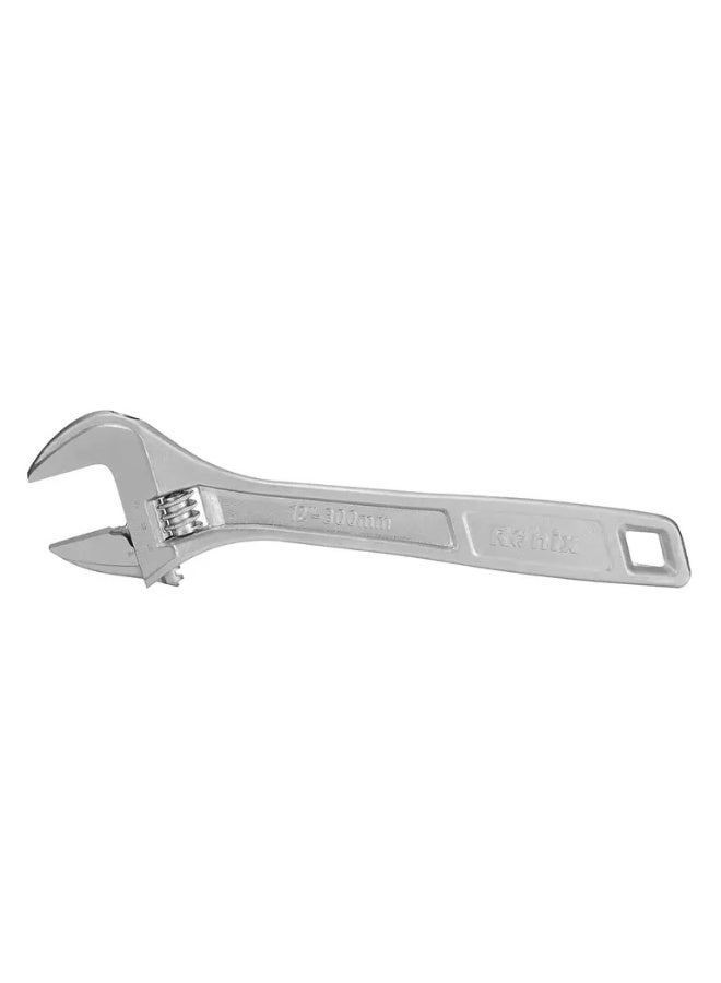 Ronix 12" Chrome Adjustable Wrench RH-2433, 35mm Opening 0.76kg, Precision Jaws Laser Scales, German Manufacturing #Ronix RH-2433 - Image 2