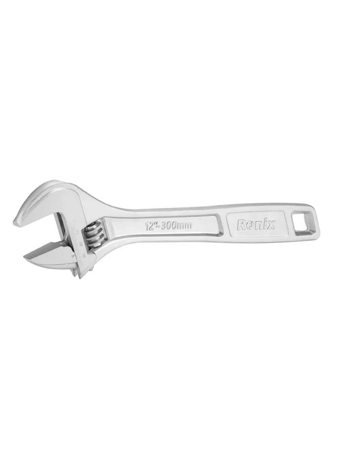 Ronix 12" Chrome Adjustable Wrench RH-2433, 35mm Opening 0.76kg, Precision Jaws Laser Scales, German Manufacturing #Ronix RH-2433 - Image 1