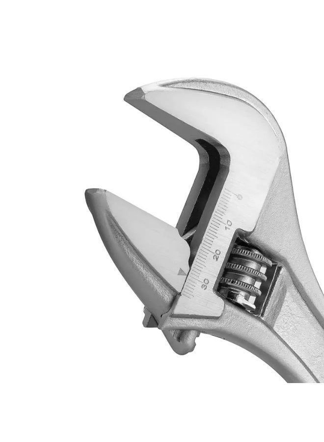 Ronix 12" Chrome Adjustable Wrench RH-2433, 35mm Opening 0.76kg, Precision Jaws Laser Scales, German Manufacturing #Ronix RH-2433 - Image 3