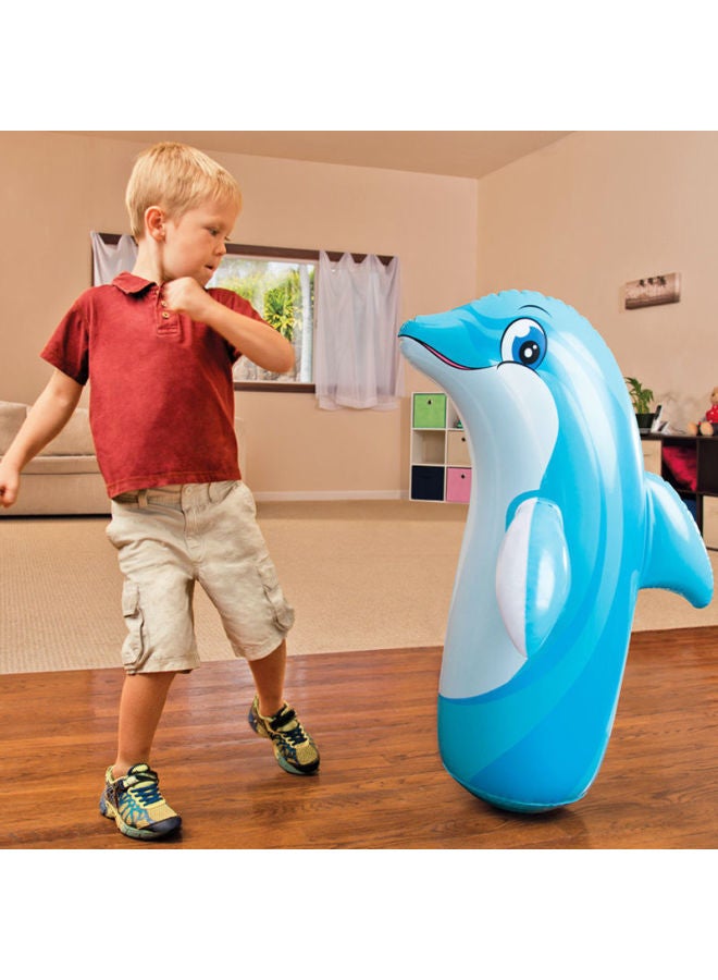 Inflatable Tumbler Toy Sandbag Baby Large Boys And Girls Children Children Boxing Toys Years Old-Color:Flash Tumbler Send Pump - Image 3
