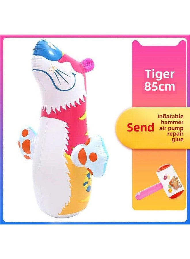 Inflatable Tumbler Toy Sandbag Baby Large Boys And Girls Children Children Boxing Toys Years Old-Color:Flash Tumbler Send Pump - Image 5