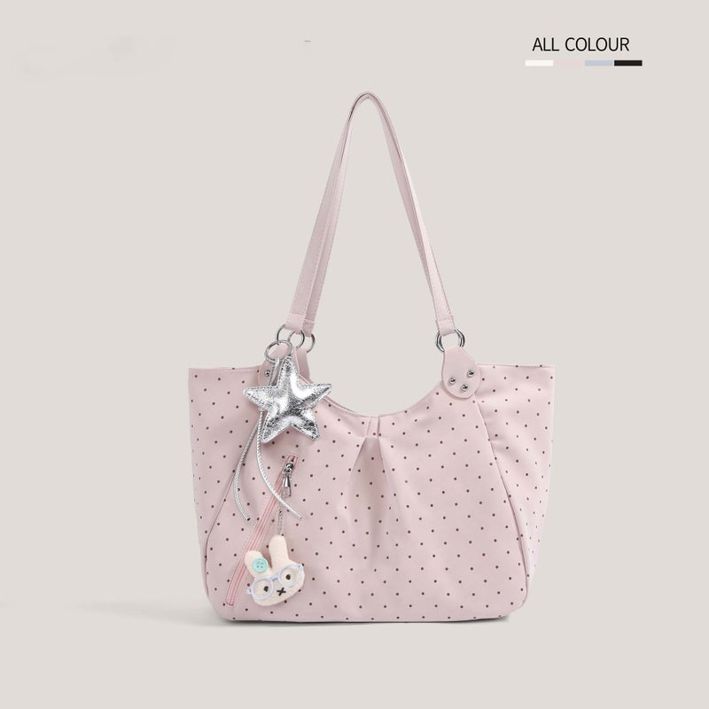 Korean Star Polka Dot Tote Bag 2026 New Large Capacity - Image 4