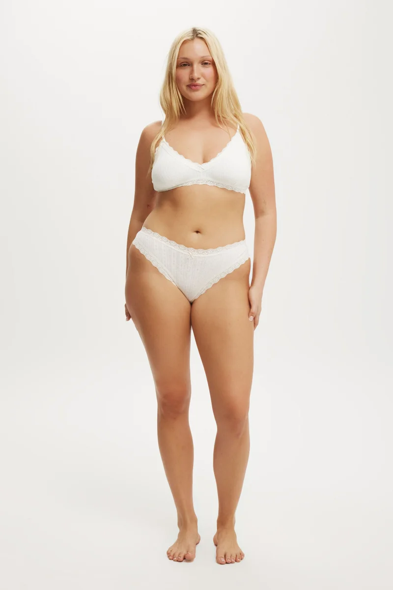 بودي Organic Cotton Lace Cheeky Brief