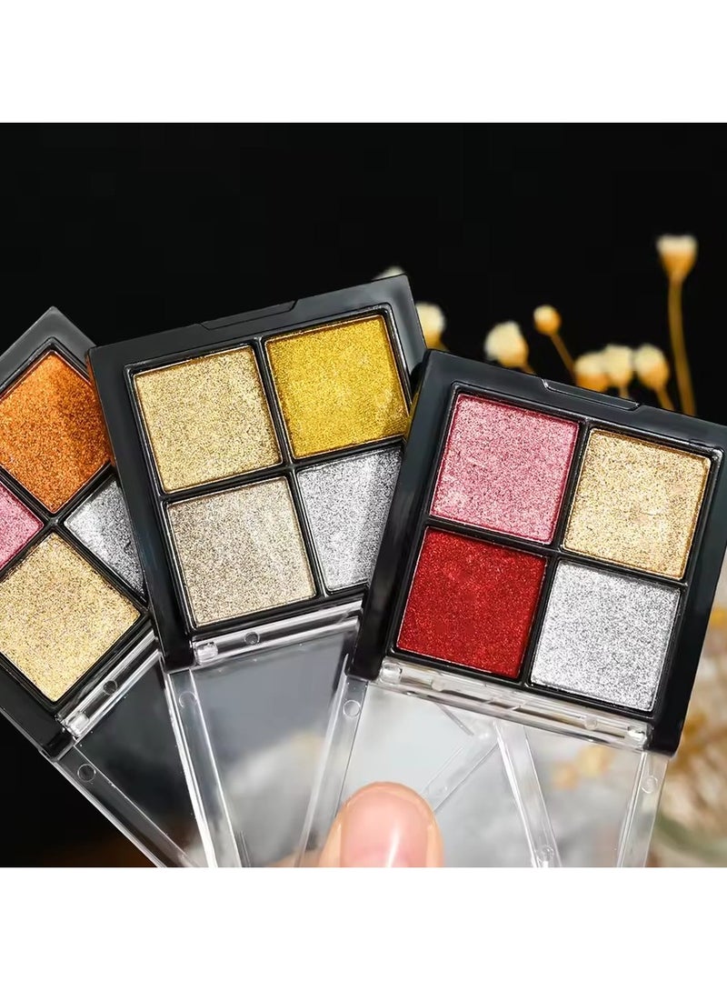 Goolsky 4Colors/Set Magic Mirror Rubbing Nail Glitter Powder - Metallic Chrome Nail Powder Nails UV Gel Polish Pigment Dust Decoration** - Image 3