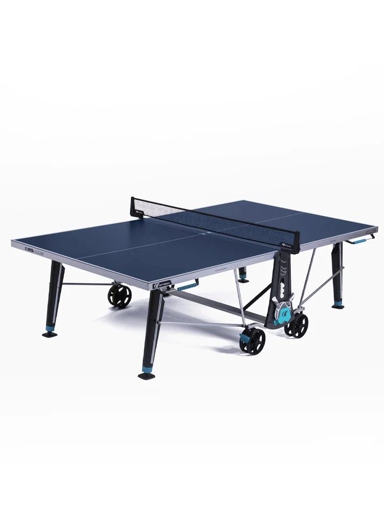 CORNILLEAU 400X Outdoor Table Tennis Table – Grey, Durable 7Mm Resin Top, Weather-Resistant, Foldable, Compact Storage, Adjustable Legs, Uv-Resistant, With Net & Post Set  - Image 1