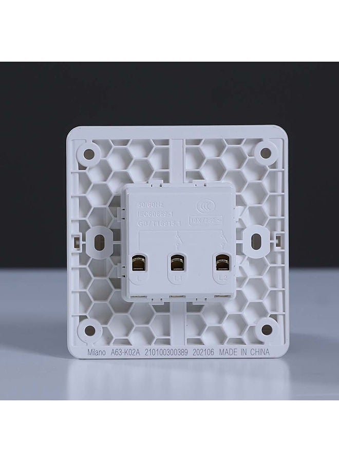 DANUBE HOME Danube Home - Milano 10A 2 Gang 1 Way Switch Wh Ps - Image 4