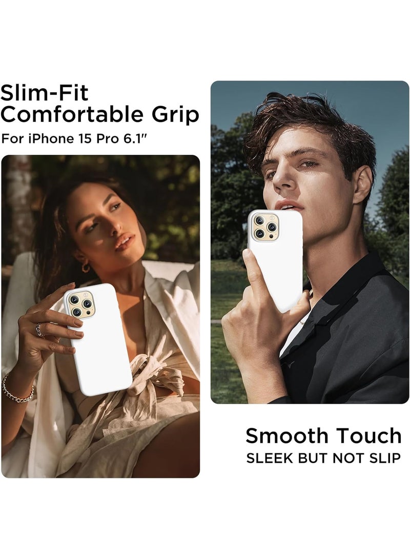 BORTONY iPhone 15 Pro Case Liquid Silicone Anti Scratch Anti Fingerprint Soft Silky Touch Shockproof Protective Cover for Apple iPhone 15 Pro - Image 4